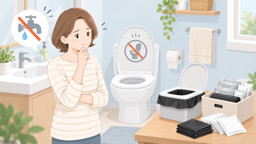 非常用トイレが必要とされる背景には断水時にトイレが使えなくなるリスクがある